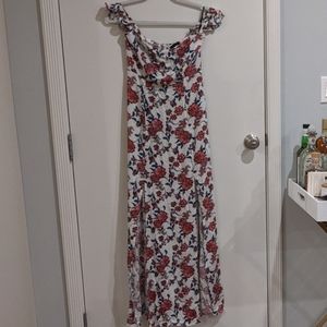 Off The Shoulder Floral Maxi Dress Size S